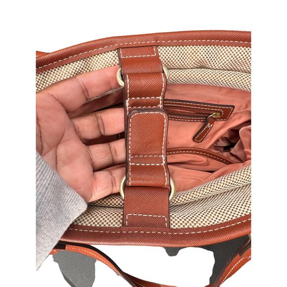 Radley London Tan Brown Dane Park Canvas Medium Old Money Tote Shoulder Bag - Picture 9 of 10